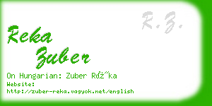 reka zuber business card